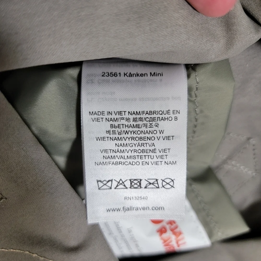 Fjallraven Kanken Mini Backpack In Fog Gray Never Used